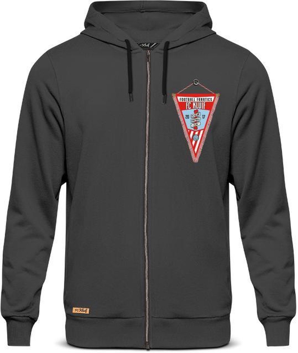 FC Kluif 'Vaantje' vest blauw - Maat S / Small - Heren lifestyle vest - Hoodie met rits - Katoen