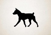 Silhouette hond - Tenterfield Terrier - Welsh Terriër - M - 60x81cm - Zwart - wanddecoratie