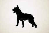 Silhouette hond - Bouvier Des Ardennes - XS - 25x26cm - Zwart - wanddecoratie