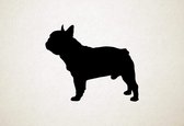 Silhouette hond - French Bulldog - Franse bulldog - L - 75x90cm - Zwart - wanddecoratie