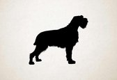 Silhouette hond - Wirehaired Pointing Griffon - Ruwharige wijzende Griffon - XS - 25x30cm - Zwart - wanddecoratie