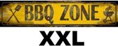 Wandbord - BBQ Zone / Barbeque Zone - XXL - 60 cm lang