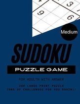 Sudoku Puzzle Game Medium for Adult with Answer