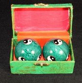 Inuk - Meridian Billes - Chinese Balles - Green Yin Yang Balls - Sound Balls - Spin Balls