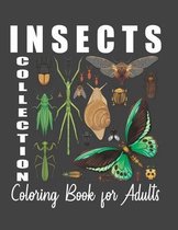 Insects collection Coloring Book for adults