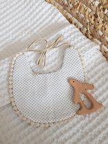 baby gift set - kraam kado - zwangerschap - new born - slabbetje - houten bijtring