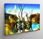 Canvas Swans reflecting Elephants - Salvador Dali - 70x50cm