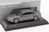 Audi A8 L (Zilver) (10 cm) 1/43 Audi Collection Dealer model Spark - Modelauto - Schaalmodel - Model auto - Miniatuurauto - Miniatuur autos