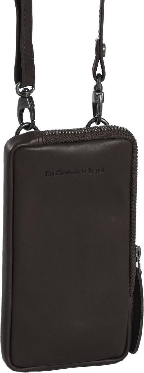 The Chesterfield Brand Leren Telefoontasje Bruin Madrid