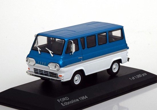 Ford Econoline Blauw Metallic / Wit White Box 1:43 Limited Edition 1000 pcs.