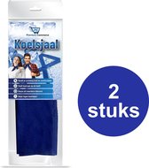 Koelsjaal - Sjaal Dames & Heren Zomer - Verkoelende Sjaal - Koelsjaal Sport - Hoofdpijn Verlichter - Blauw - 2 stuks