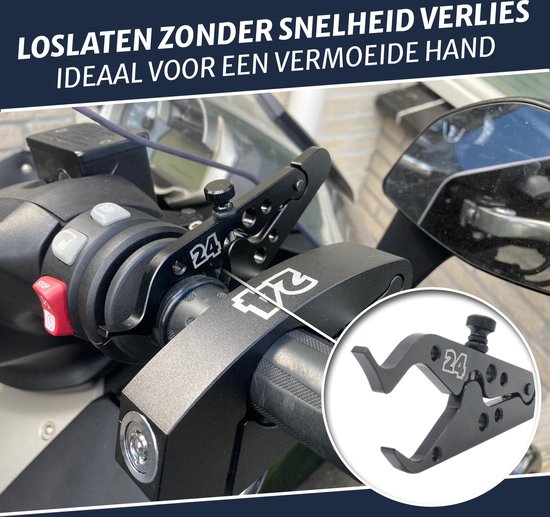 Motor24™ the original - Motorfiets cruisecontrol zwart - motor brommer scooter cruise control