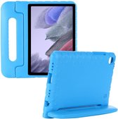 Samsung Tab A7 Lite Hoes Kinderen - Kids proof back cover - Draagbare tablet kinderhoes met handvat - Blauw