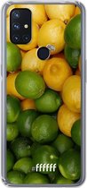 6F hoesje - geschikt voor OnePlus Nord N10 5G -  Transparant TPU Case - Lemon & Lime #ffffff