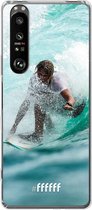6F hoesje - geschikt voor Sony Xperia 1 III -  Transparant TPU Case - Boy Surfing #ffffff