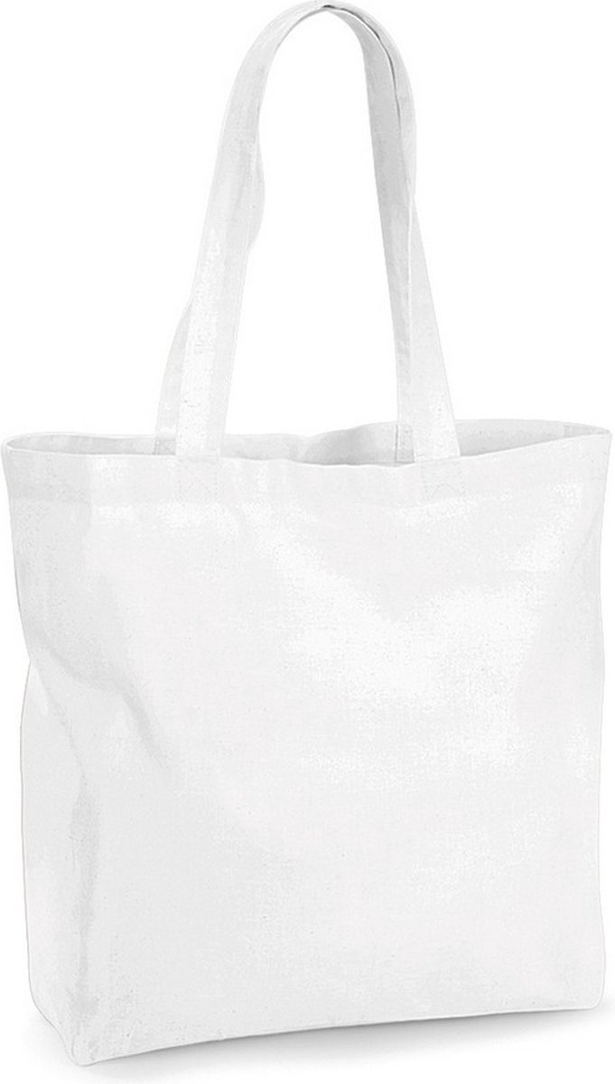 Westford Mill Unisex Organic Premium Katoen Maxi Tote Zakje (Wit)