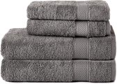 Komfortec Handdoekenset van 4 stuks - 100% Katoen - Antraciet grijs
