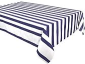 Vent du Sud Tafelkleed Hampton blauw/ wit gecoat 160x160 cm