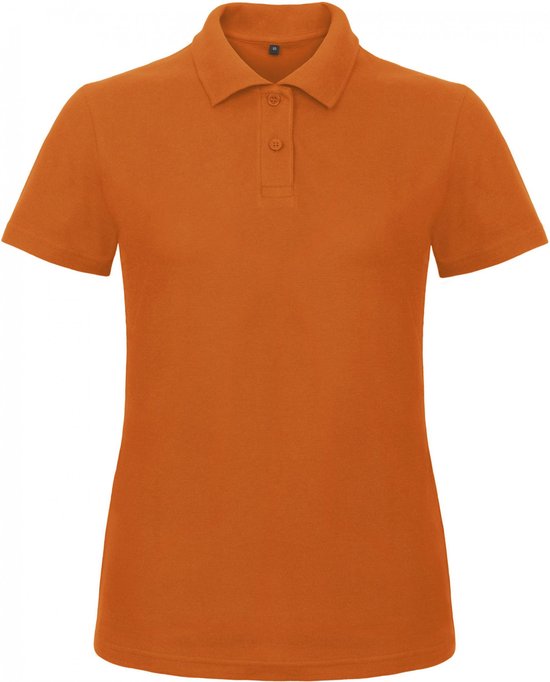 B&C Dames Oranje Polo REGULAR FIT Maat XXL 100 % Katoen