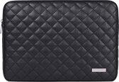 Laptophoes 14 Inch - Geschikt voor MacBook Pro 15 inch 2016-2019 - Sleeve - Case - Leer Style Zwart