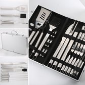 Cooklogic - BBQ accesoires set - 26 delig - koffer - incl. BBQ tang en BBQ spatel