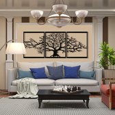 Metalen wanddecoratie, levensboom decor, metalen wanddecoratie, wandkleden voor thuis, geometrische wanddecoratie, metalen wanddecoratie voor thuis (48x59cm) (19X23in) (3 st.)
