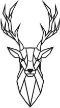 Metalen wanddecoratie Deer 1.0 - Kleur: Zwart | x 55.8 cm
