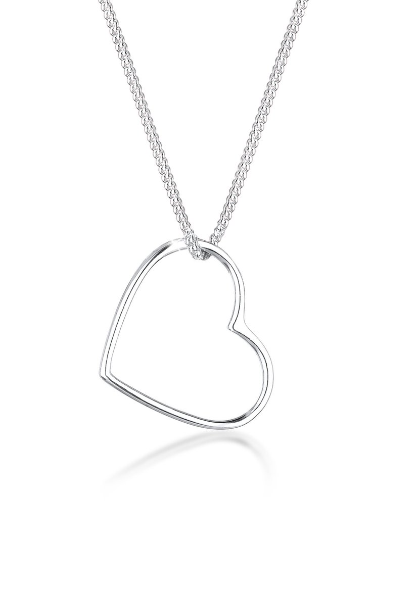 Elli Halsketting 925 Sterling Zilverkleurig Hartje