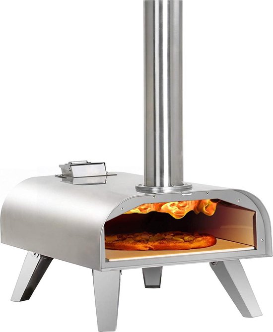 Bighorn Pizza Pellet Oven - Buiten - Draagbaar - Opvouwbaar - RVS - 15KG - 460° cadeau geven