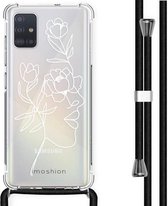iMoshion Design hoesje met koord voor de Samsung Galaxy A51 - Abstract Gezicht Bloem