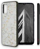 HB Hoesje Geschikt voor Samsung Galaxy A02S met Marmer Wit Print - Siliconen Back Cover