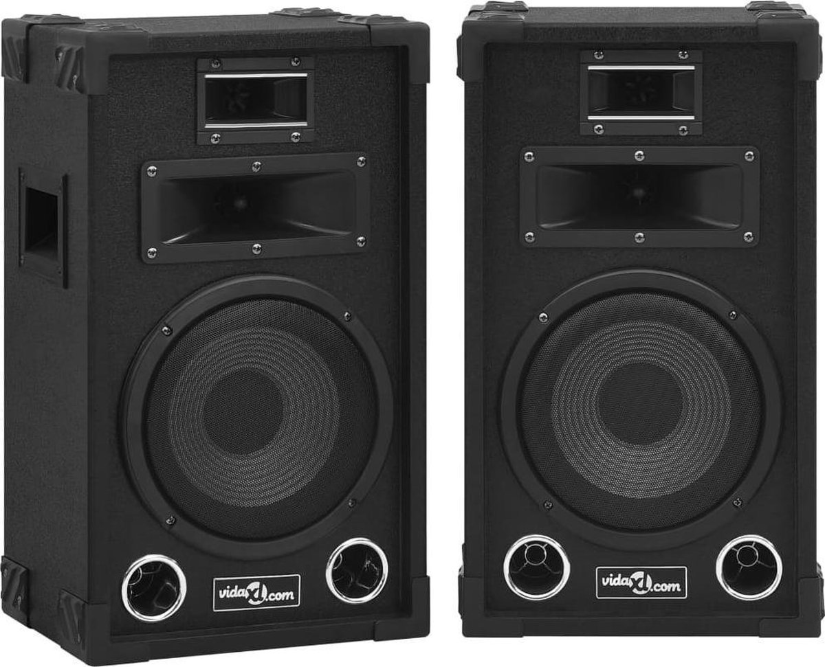 vidaXL Hifi-podiumluidsprekers 2 st passief professioneel 800 W zwart