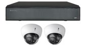 CCTV-4CH-X2: X-Security Camera set: 1x 4 kanaals NVR + 2x IP 2Mpx Dome camera's + 2x UTP kabel met connectoren