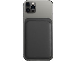 Magnetische Kaarthouder geschikt voor iPhone – PU Leren Pasjeshouder met Sterke Magneet – Zwart