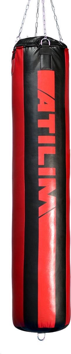 ATILIM FightersGear 180 cm artificial leather heavy bag / kunstlederen bokszak (Black-Red)