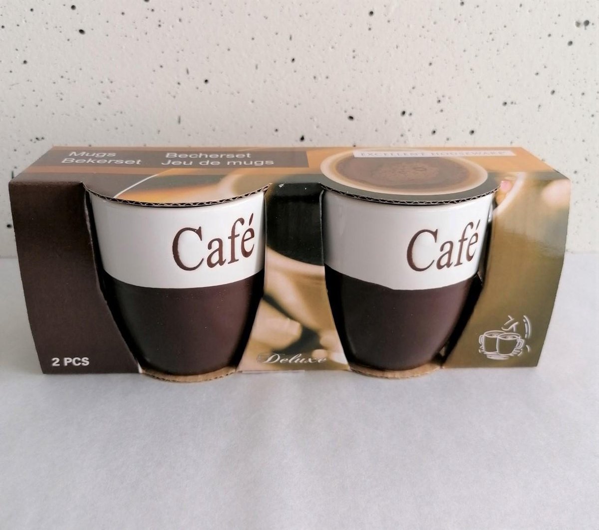 Tasse Siaki Café pour café, expresso ou Senseo, set 2 pièces, marron, 150  ml