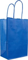 50x Papieren tassen Extra klein 14x8x21,5cm -  Blauw