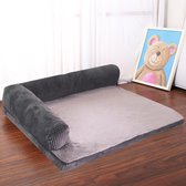 Hond Bed Zachte Kat Hond Slaapbanken Grote Hondenkennel Kussen Mat Puppy Duitse Herder L Vormige Bank Voor Grote kleine HondGrey M