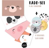 Ansichtkaarten met Stickers combinatie - 'Faces'