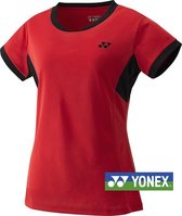 Yonex dames sportshirt YW0010 - zwart/rood  - maat S