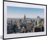 Fotolijst incl. Poster - Mooie uitzicht over Manhatten en de Empire State Building - 60x40 cm - Posterlijst