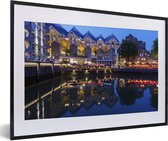 Fotolijst incl. Poster - Rotterdam - Water - Haven - 60x40 cm - Posterlijst