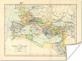 Wanddecoratie - Klassieke wereldkaart Romeinse Rijk - 120x90 cm - Poster