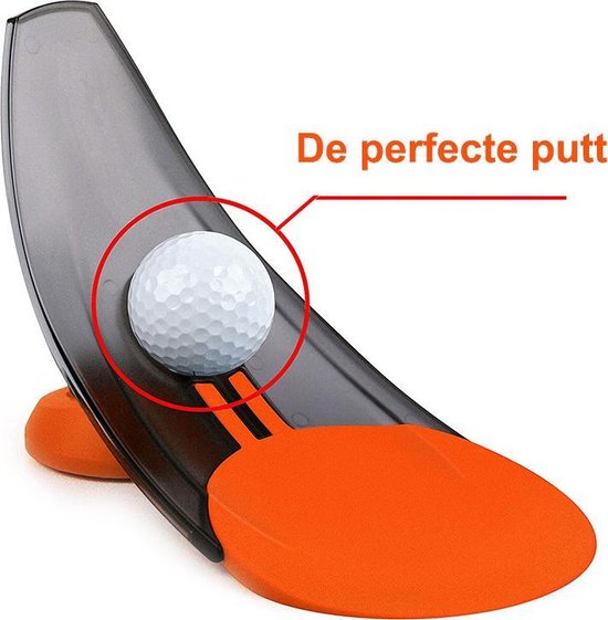 Golf Putt trainer oranje opvouwbaar voor binnen en buiten. Inclusief 1 golfbal. Golfen - Put - Cadeau - Verjaardag van GOLF — afbeelding 4
