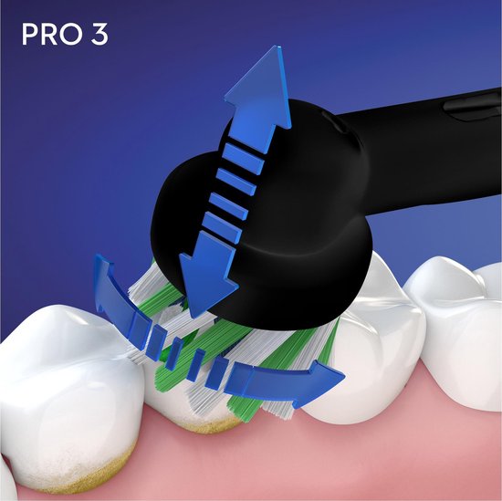 Oral-B Pro 3 - 3900 - Zwarte en Roze - Elektrische Tandenborstel - Oral B