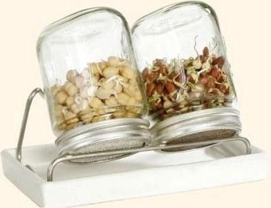 Eschenfelder Kiemglas Systeem 2x750 ml met afdrupschaal wit