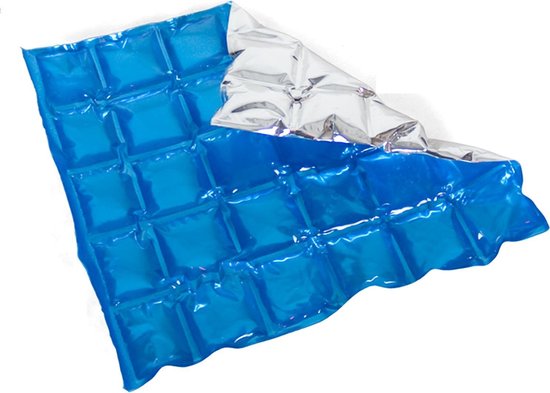 Herbruikbare flexibele koelelementen - icepack/ijsklontjes - 28 x 25 cm - blauw — afbeelding 3