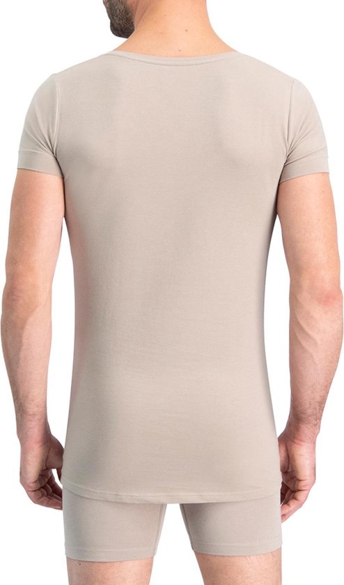 Noshirt Nature - Heren Ondershirt - Reguliere V-Hals - Duurzaam - Tencel - Khaki - Maat XL