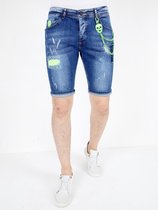 Exclusieve Slim fit Korte Broek Heren - 1044 - Blauw