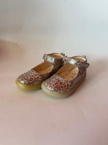 Shoe Pom - Baby - Sandalen met Klitterbanden - Leder - Jaguar Patronen - Zilver - Maat 23